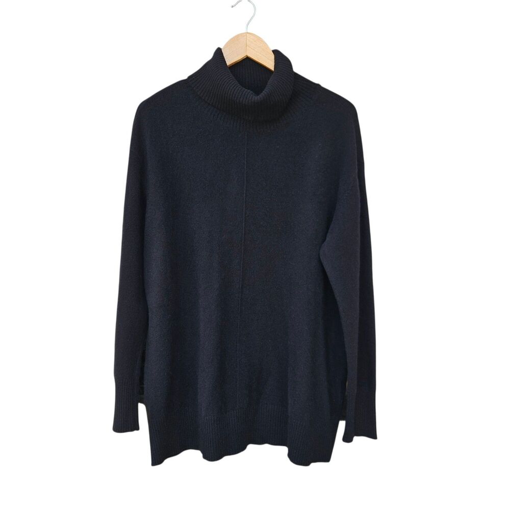 Charter Club Luxury Black 100% Cashmere Turtleneck Sweater Womens XL